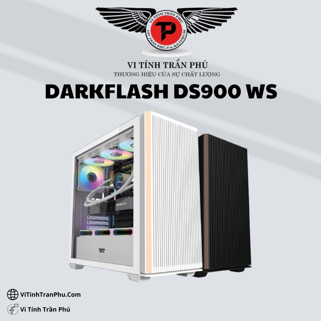 VỎ CASE MÁY TÍNH DARKFLASH DS900WS VÂN GỖ (ATX)